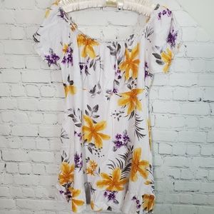 Speechless White Floral Mini Dress